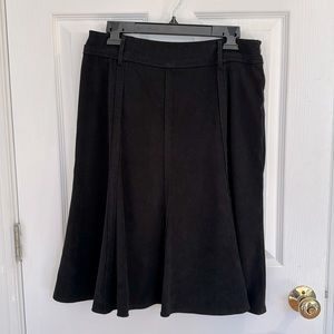 B Moss black faux suede skirt